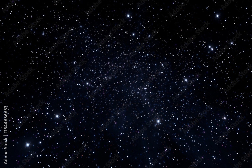 Obraz premium Stars Twinkle and Shimmer in the Vast Dark Sky, Revealing Cosmic Beauty Generative AI