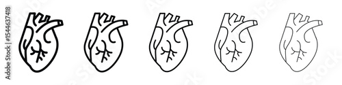 Human heart icon filled flat sign concept for web design.
