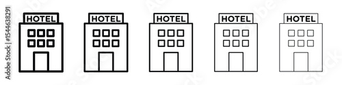 hotel icon filled flat sign concept for web design.