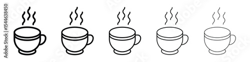 Hot drinks icon filled flat sign concept for web design.
