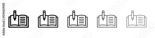 Homework icon filled flat sign concept for web design.