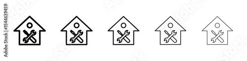 Home repair icon filled flat sign concept for web design.