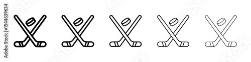 Hockey sticks icon filled flat sign concept for web design.