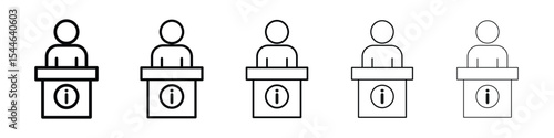 Help desk information icon filled flat sign concept for web design.