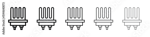 Heating element icon filled flat sign concept for web design.