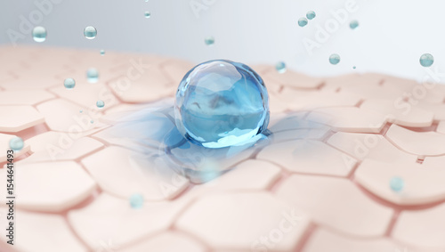 Photos Hyaluronic acid drop on dry skin with cracked texture