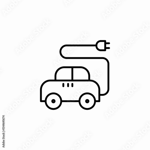 electro car icon sign vector