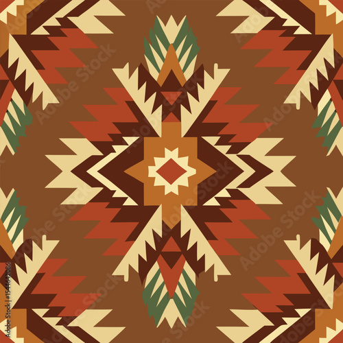 Geometric southwestern native american pattern design