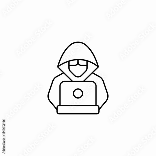hacker cyber attack icon sign vector