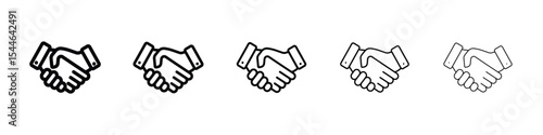 Handshake icon filled flat sign concept for web design.
