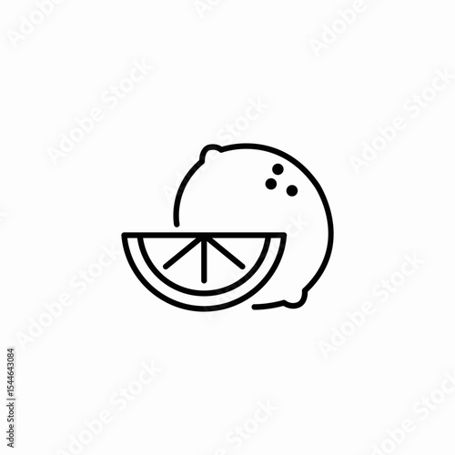 lemon fruit icon sign vector