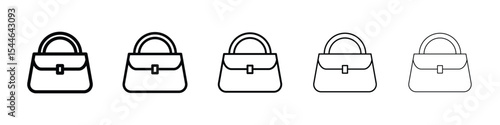 Hand bag icon filled flat sign concept for web design.