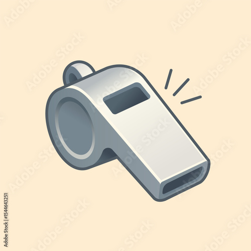 Cartoon 3D icon illustration Vector Whistle Icon