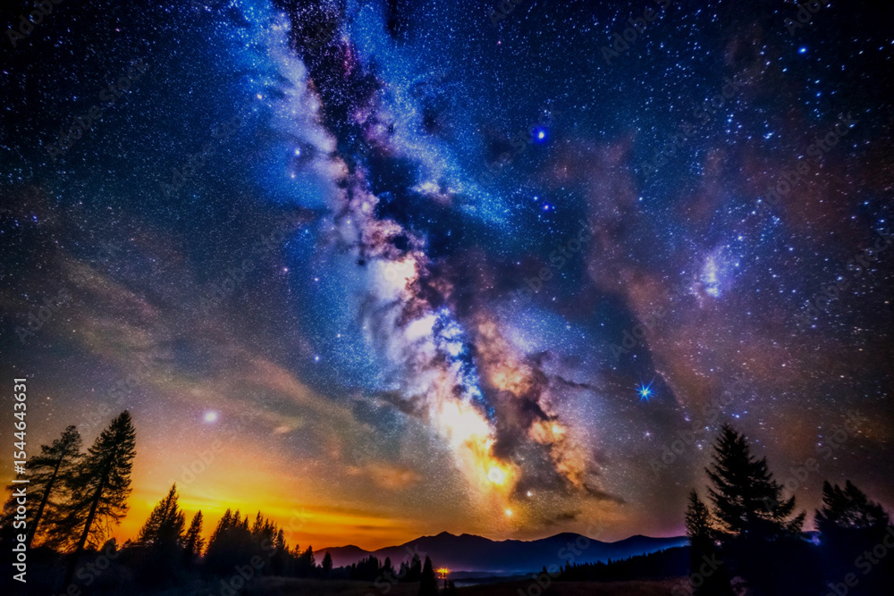 Fototapeta premium northern lights in the night