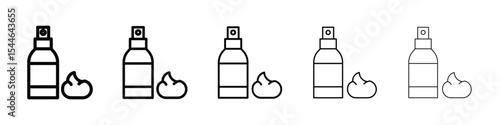 Hair mousse icon filled flat sign concept for web design.