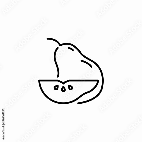 pear fruit icon sign vector
