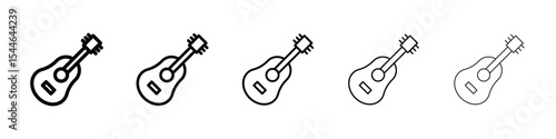 Guitar icon filled flat sign concept for web design.