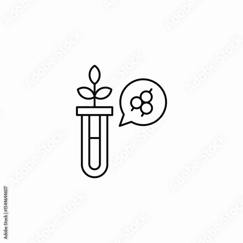 plant test tube icon sign vector