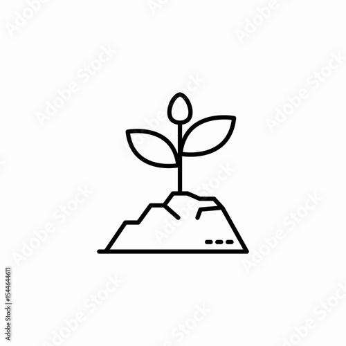 plant soil icon sign vector