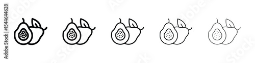 Guava icon filled flat sign concept for web design.