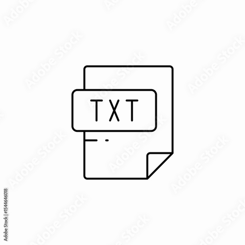 txt text file icon sign vector