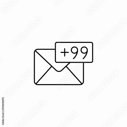 unread mails icon sign vector