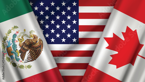 National Design Featuring the USA, Canada and Mexico Identity