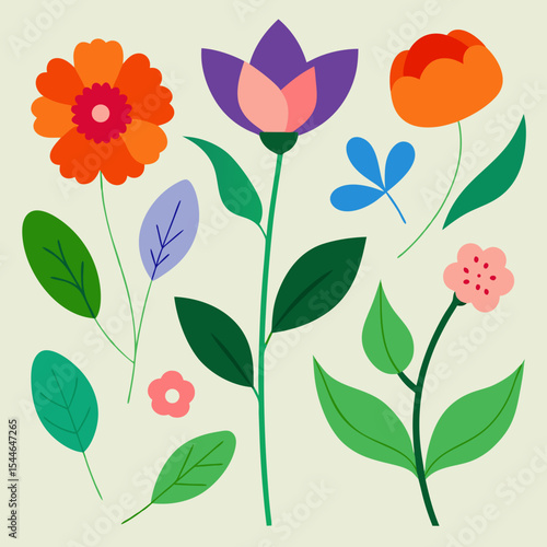 Wallpaper Mural seamless pattern with flowers Torontodigital.ca