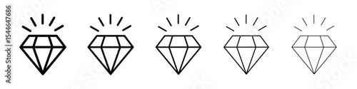 Gem icon filled flat sign concept for web design.