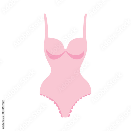 swimsuit. Vector cute illustration of swimsuit on white background in flat style. Vector illustration on the theme of rest and travel