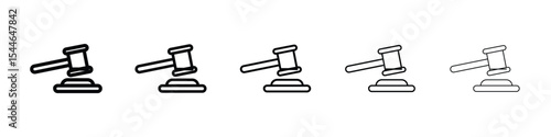 Gavel icon filled flat sign concept for web design.