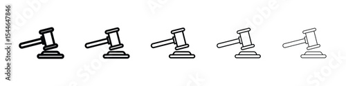 Gavel icon filled flat sign concept for web design.