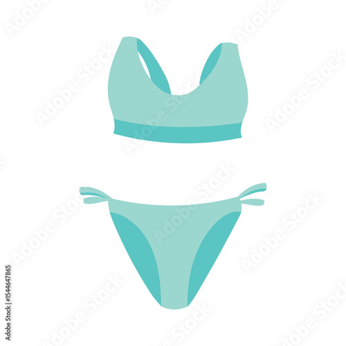 swimsuit. Vector cute illustration of swimsuit on white background in flat style. Vector illustration on the theme of rest and travel