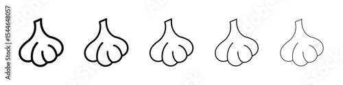 Garlic icon filled flat sign concept for web design.