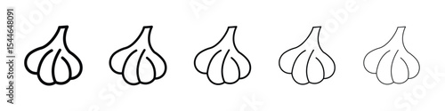 Garlic icon filled flat sign concept for web design.
