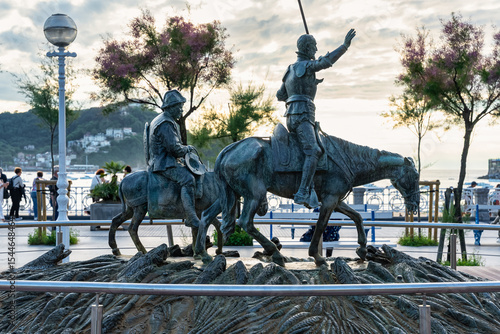 Photos Statue of Don Quixote and Sancho Panza in the old town of San Sebastian, Basque country, Spain