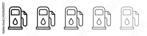 Fuel pump icon filled flat sign concept for web design.
