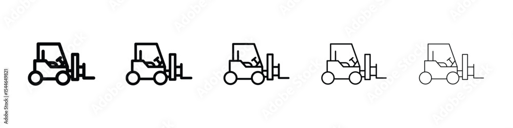 Fototapeta premium Forklift icon filled flat sign concept for web design.