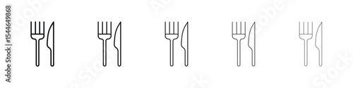 Fork and Knife icon filled flat sign concept for web design.