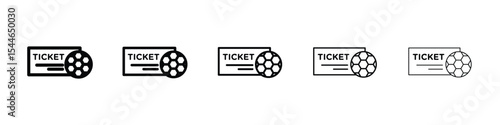 Football tickets icon filled flat sign concept for web design.