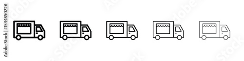 Food truck icon filled flat sign concept for web design.