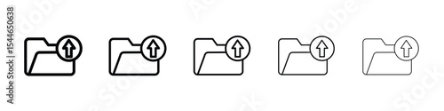 Folder upload icon filled flat sign concept for web design.
