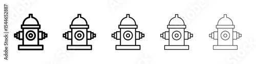 Fire hydrant icon filled flat sign concept for web design.