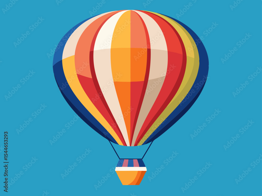 Naklejka premium Colorful Hot Air Balloon Design Perfect for Branding Projects, Travel Websites, and More