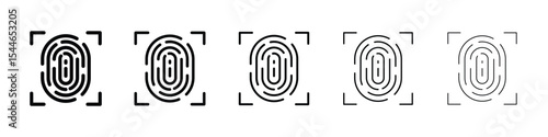 Fingerprint icon filled flat sign concept for web design.