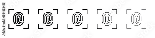 Fingerprint icon filled flat sign concept for web design.