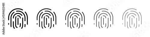 Fingerprint icon filled flat sign concept for web design.