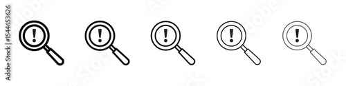 Finding problem icon filled flat sign concept for web design.