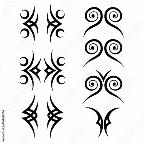 Design several intricate scorpion tribal tattoo concepts, showcasing diverse styles like Polynesian, Aztec, and Celtic influences.  Include detailed linework and symbolic elements.