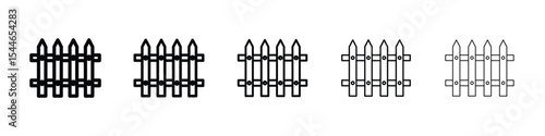 Fence icon filled flat sign concept for web design.
